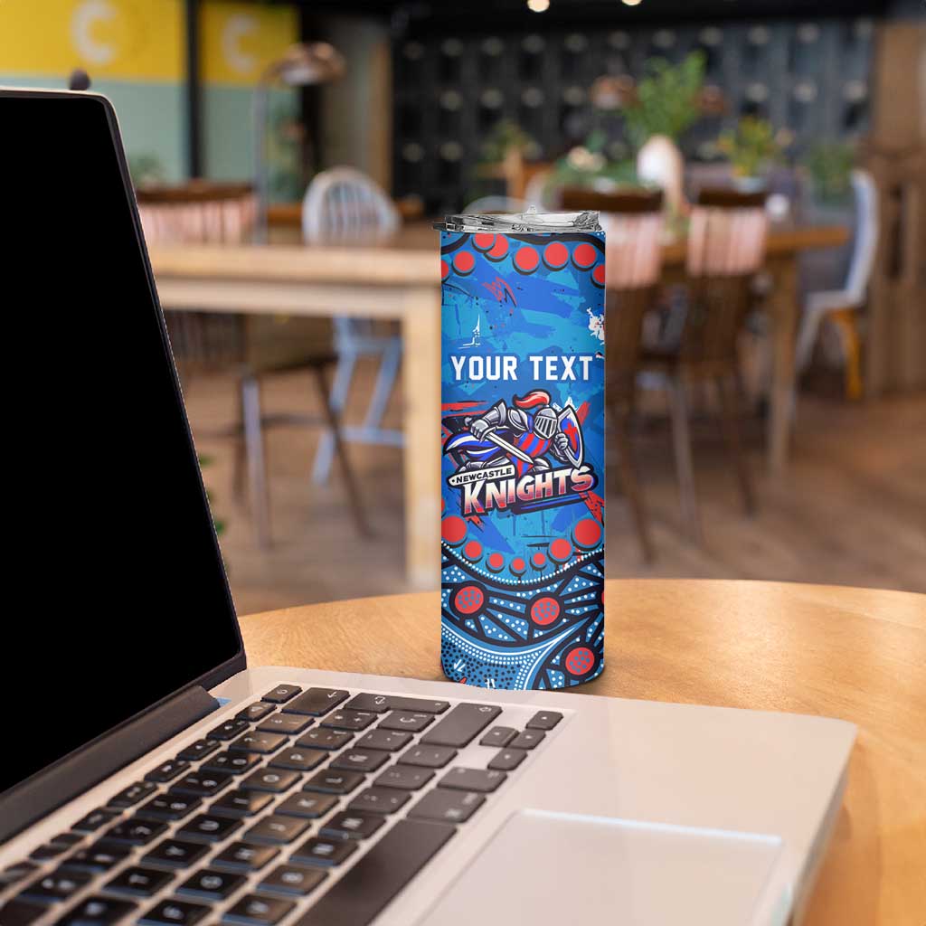 Personalized New Zealand Warriors Skinny Tumbler Aboriginal Pattern with Graffiti Style Design