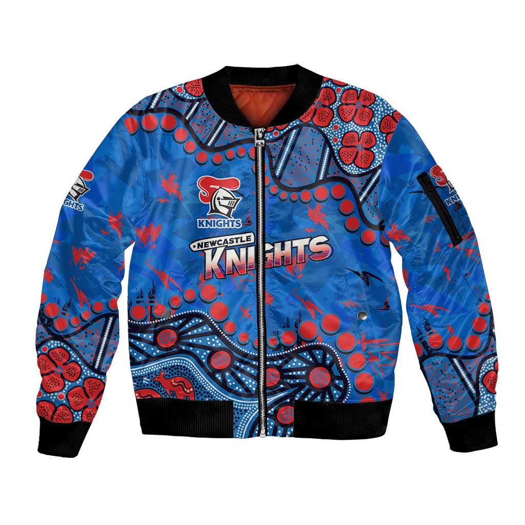 Personalized New Zealand Warriors Sleeve Zip Bomber Jacket Aboriginal Pattern with Graffiti Style Design