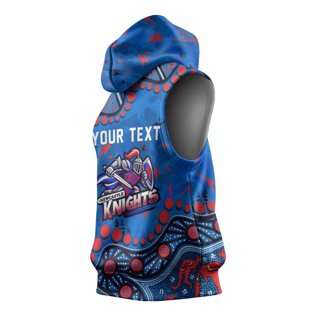 Personalized New Zealand Warriors Sleeveless Hoodie Aboriginal Pattern with Graffiti Style Design
