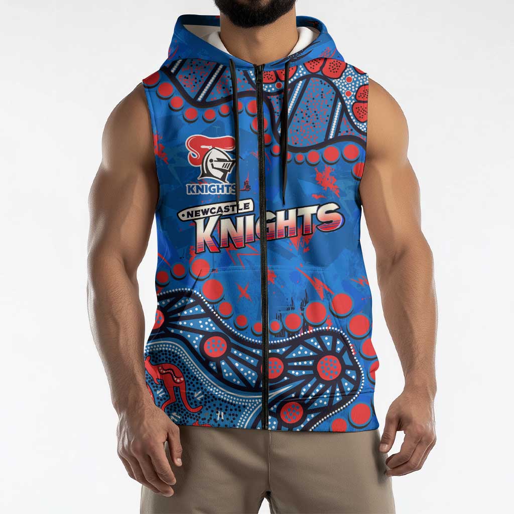 Personalized New Zealand Warriors Sleeveless Zip Hoodie Aboriginal Pattern with Graffiti Style Design