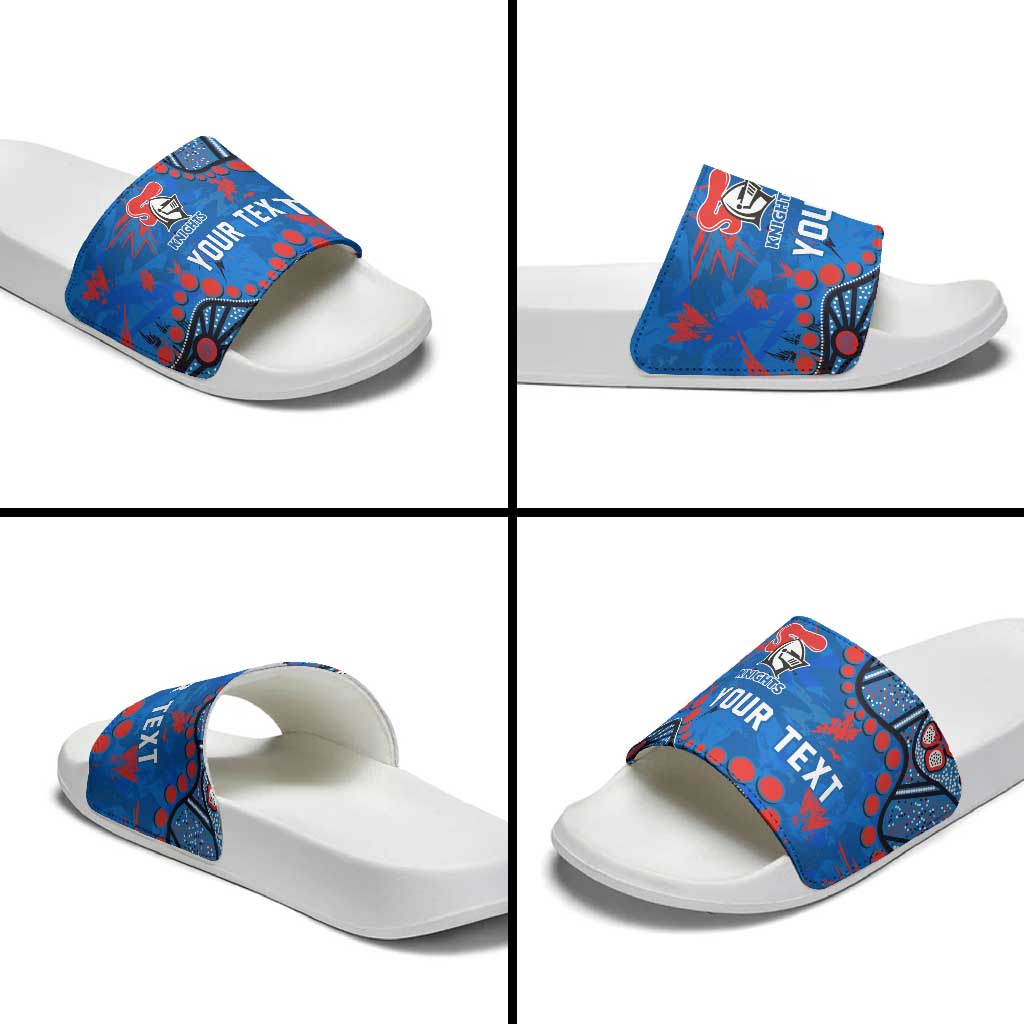 Personalized New Zealand Warriors Slide Sandals Aboriginal Pattern with Graffiti Style Design