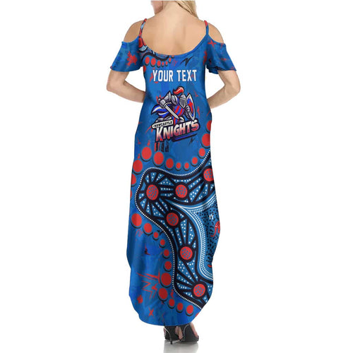 Personalized New Zealand Warriors Summer Maxi Dress Aboriginal Pattern with Graffiti Style Design
