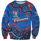 Personalized New Zealand Warriors Sweatshirt Aboriginal Pattern with Graffiti Style Design