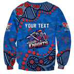 Personalized New Zealand Warriors Sweatshirt Aboriginal Pattern with Graffiti Style Design