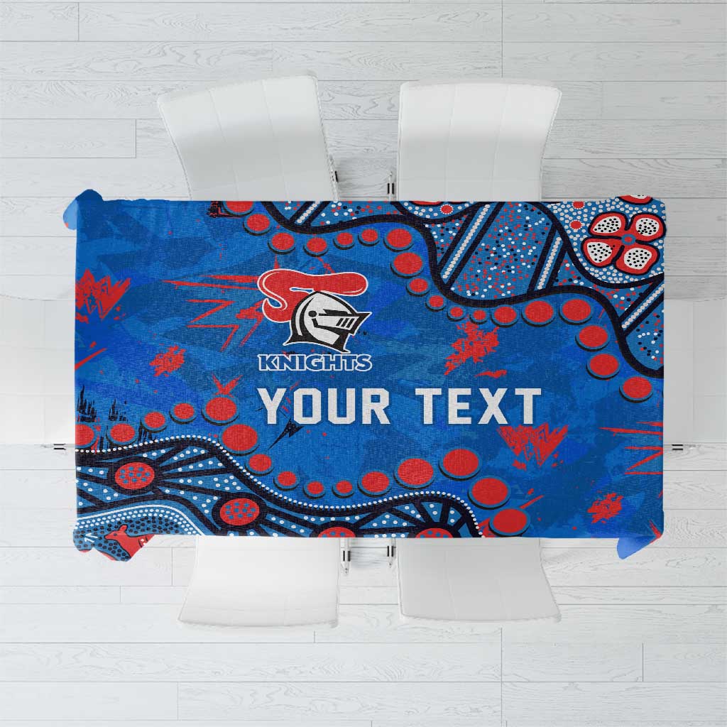 Personalized New Zealand Warriors Tablecloth Aboriginal Pattern with Graffiti Style Design