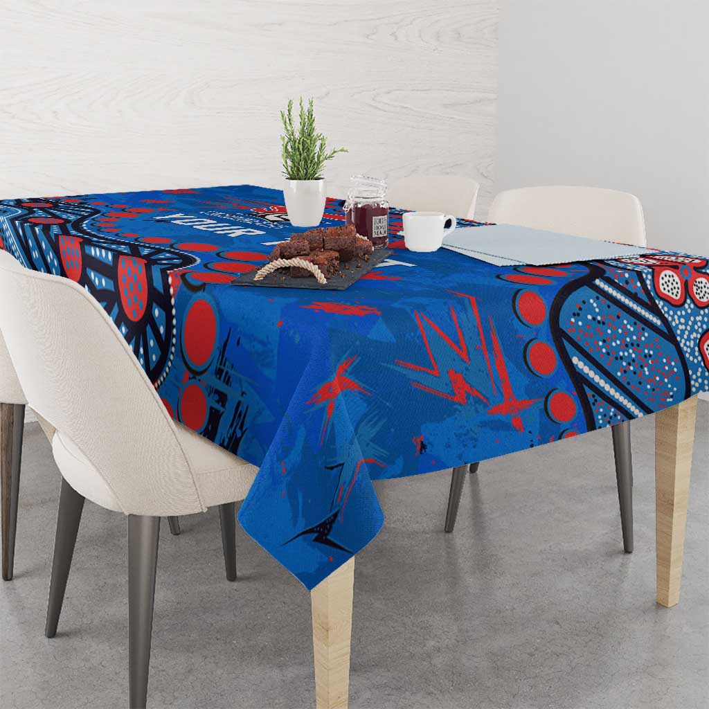 Personalized New Zealand Warriors Tablecloth Aboriginal Pattern with Graffiti Style Design
