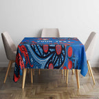 Personalized New Zealand Warriors Tablecloth Aboriginal Pattern with Graffiti Style Design
