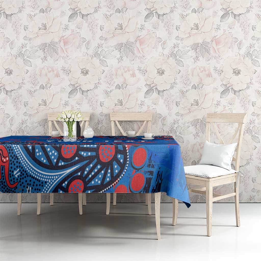 Personalized New Zealand Warriors Tablecloth Aboriginal Pattern with Graffiti Style Design