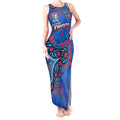 Personalized New Zealand Warriors Tank Maxi Dress Aboriginal Pattern with Graffiti Style Design