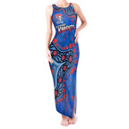 Personalized New Zealand Warriors Tank Maxi Dress Aboriginal Pattern with Graffiti Style Design