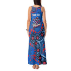 Personalized New Zealand Warriors Tank Maxi Dress Aboriginal Pattern with Graffiti Style Design