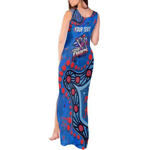 Personalized New Zealand Warriors Tank Maxi Dress Aboriginal Pattern with Graffiti Style Design