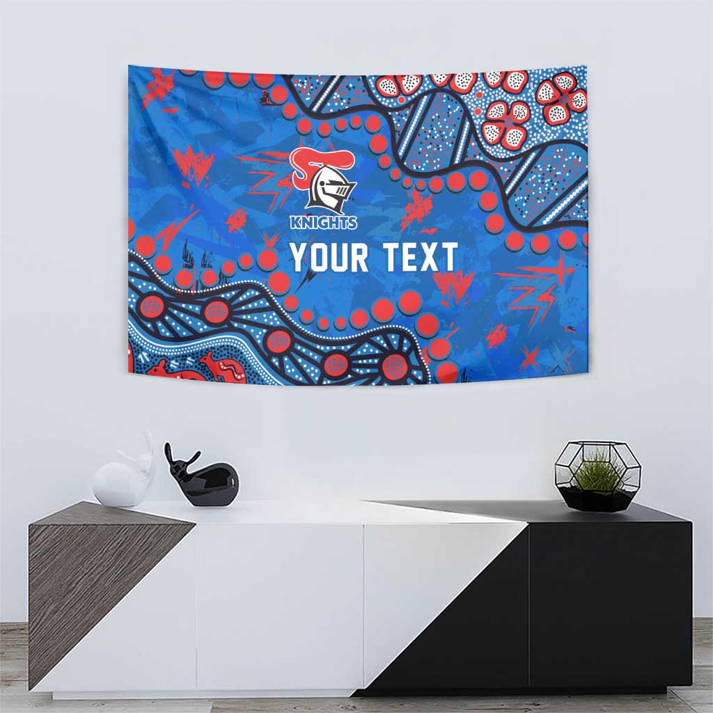 Personalized New Zealand Warriors Tapestry Aboriginal Pattern with Graffiti Style Design