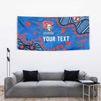 Personalized New Zealand Warriors Tapestry Aboriginal Pattern with Graffiti Style Design