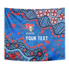 Personalized New Zealand Warriors Tapestry Aboriginal Pattern with Graffiti Style Design