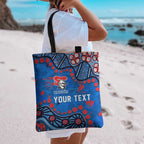 Personalized New Zealand Warriors Tote Bag Aboriginal Pattern with Graffiti Style Design
