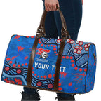 Personalized New Zealand Warriors Travel Bag Aboriginal Pattern with Graffiti Style Design