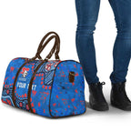 Personalized New Zealand Warriors Travel Bag Aboriginal Pattern with Graffiti Style Design