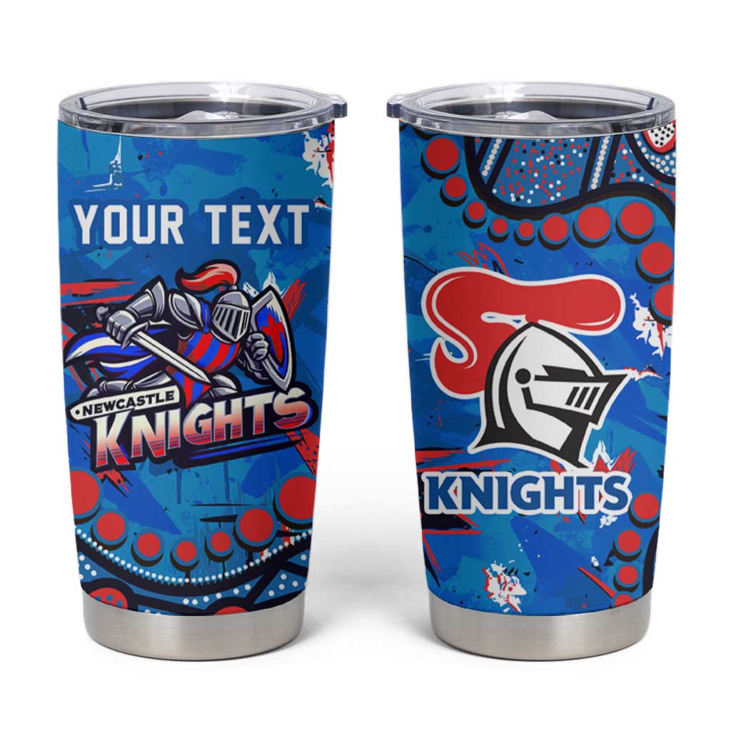Personalized New Zealand Warriors Tumbler Cup Aboriginal Pattern with Graffiti Style Design