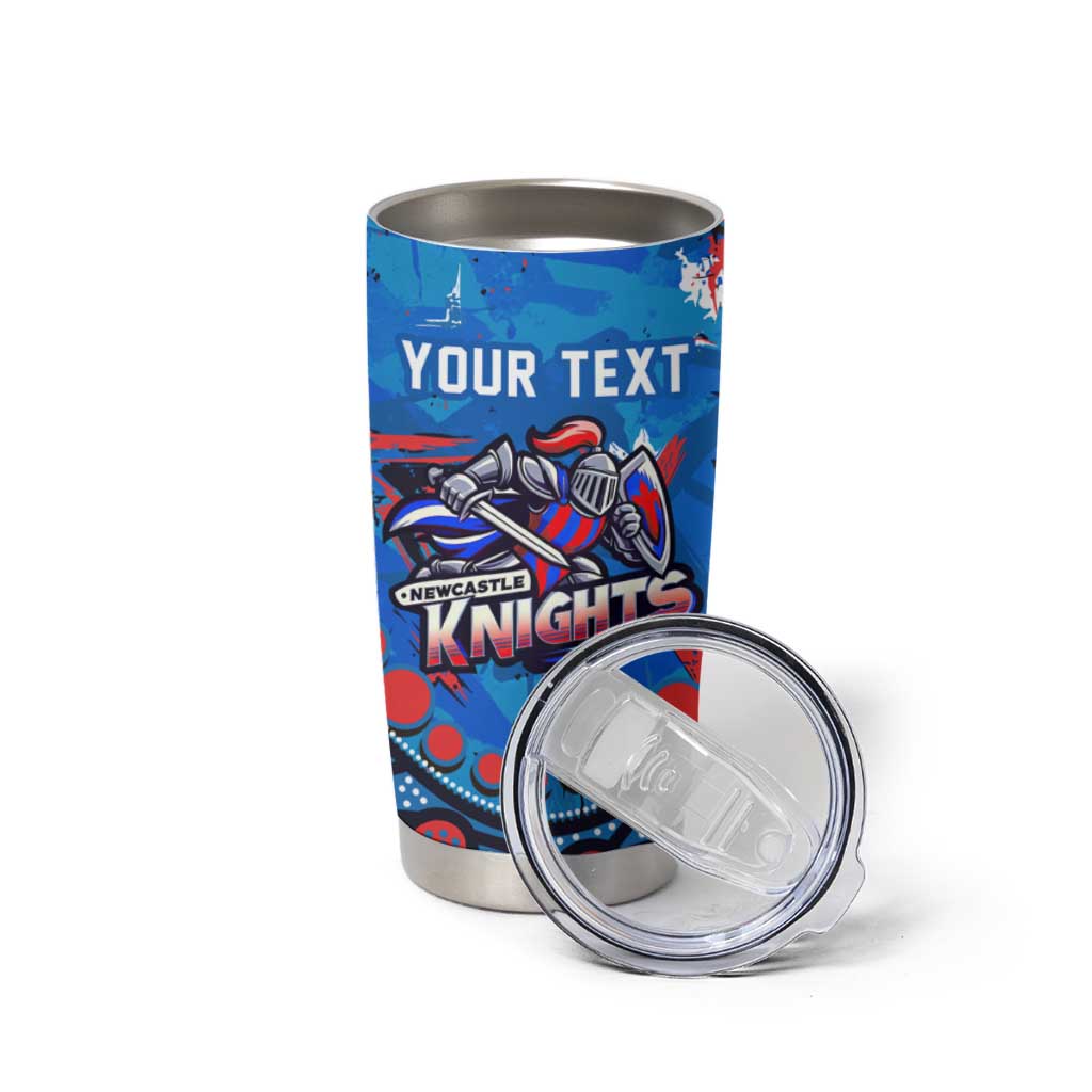 Personalized New Zealand Warriors Tumbler Cup Aboriginal Pattern with Graffiti Style Design