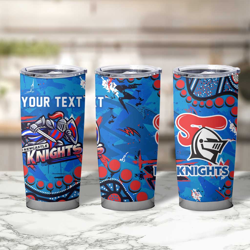 Personalized New Zealand Warriors Tumbler Cup Aboriginal Pattern with Graffiti Style Design
