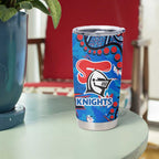 Personalized New Zealand Warriors Tumbler Cup Aboriginal Pattern with Graffiti Style Design
