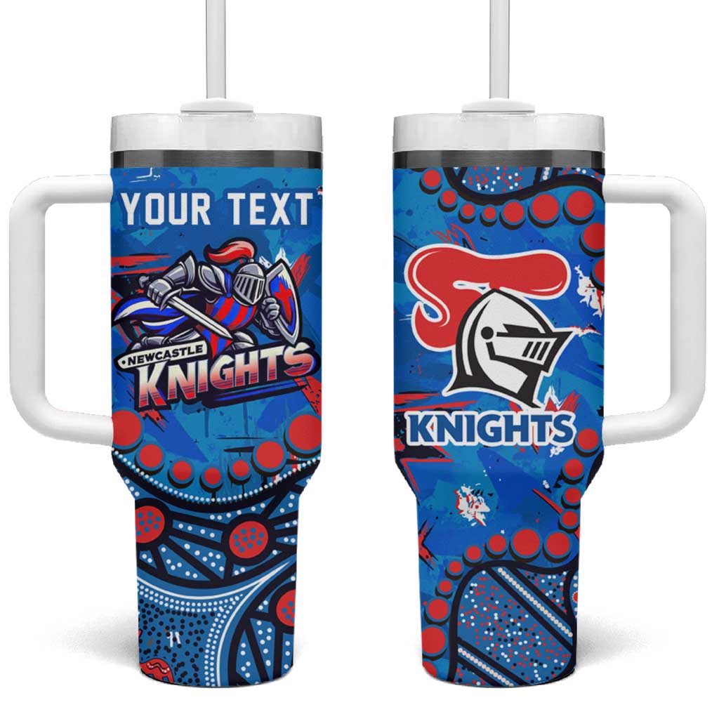 Personalized New Zealand Warriors Tumbler With Handle Aboriginal Pattern with Graffiti Style Design