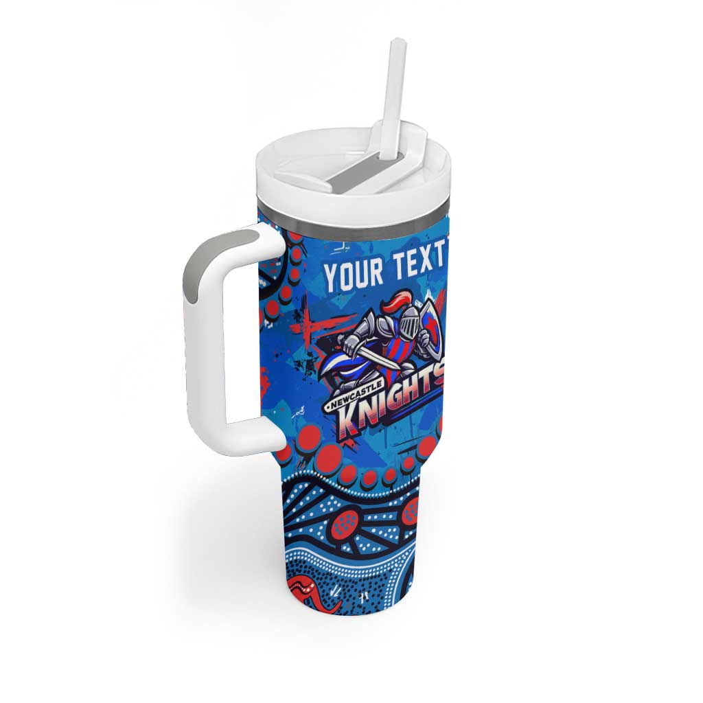 Personalized New Zealand Warriors Tumbler With Handle Aboriginal Pattern with Graffiti Style Design