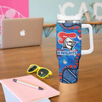 Personalized New Zealand Warriors Tumbler With Handle Aboriginal Pattern with Graffiti Style Design