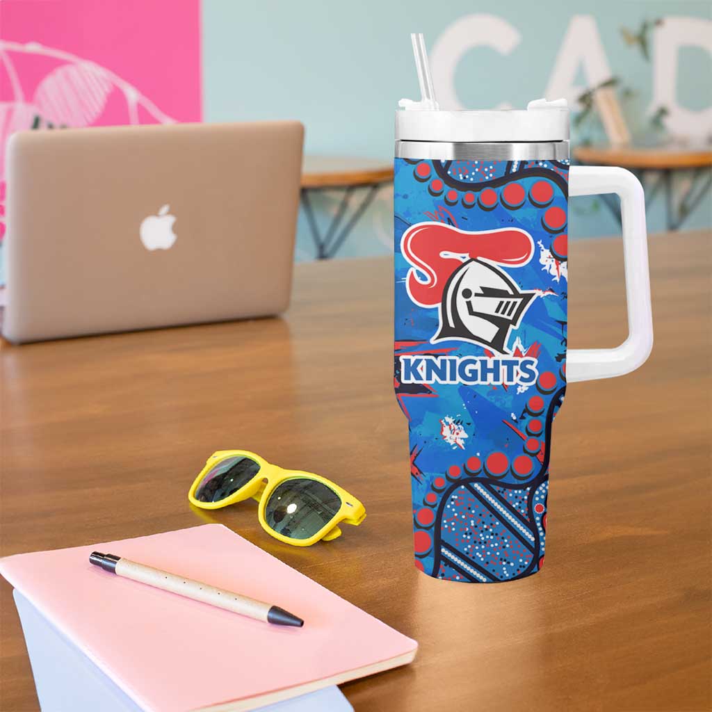 Personalized New Zealand Warriors Tumbler With Handle Aboriginal Pattern with Graffiti Style Design