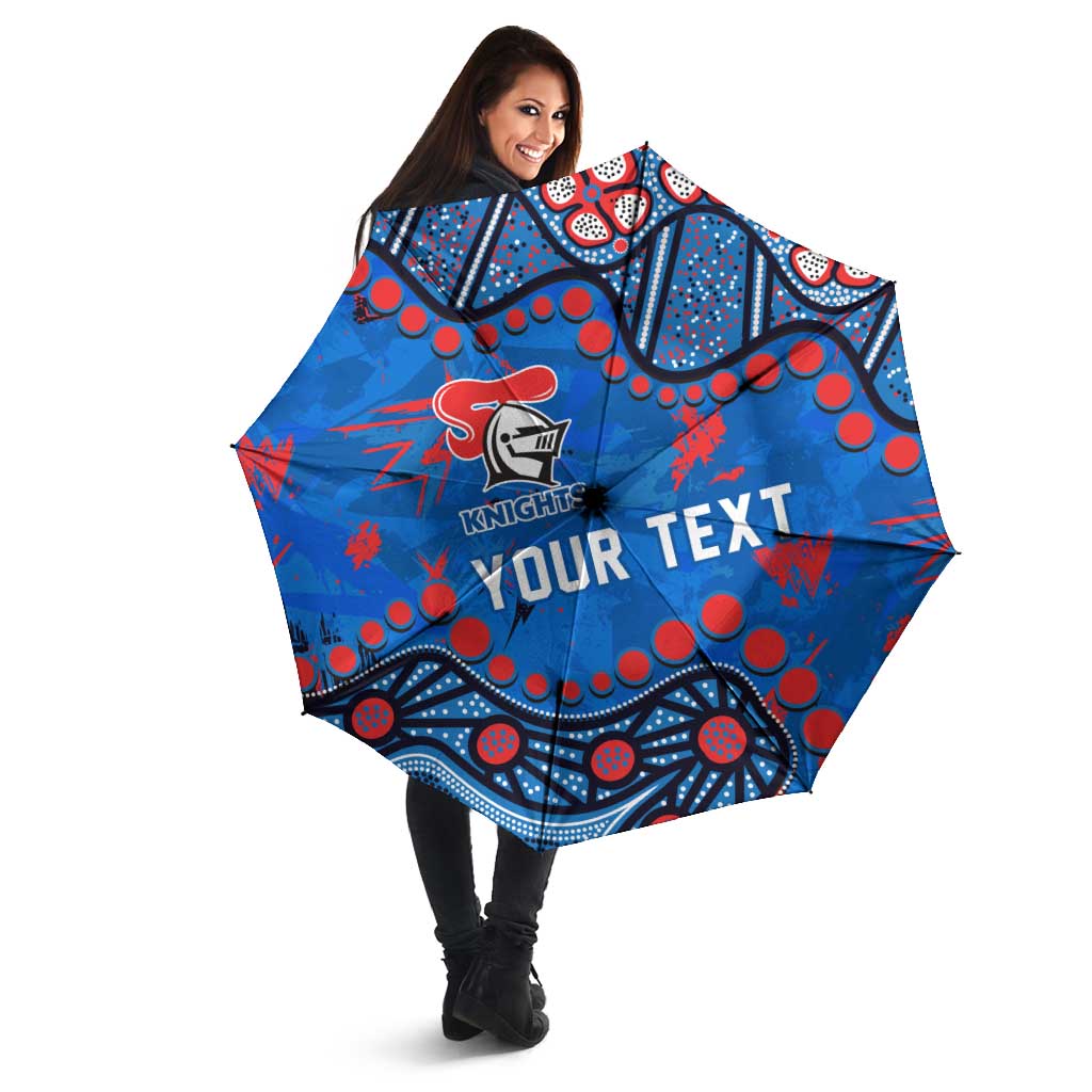 Personalized New Zealand Warriors Umbrella Aboriginal Pattern with Graffiti Style Design