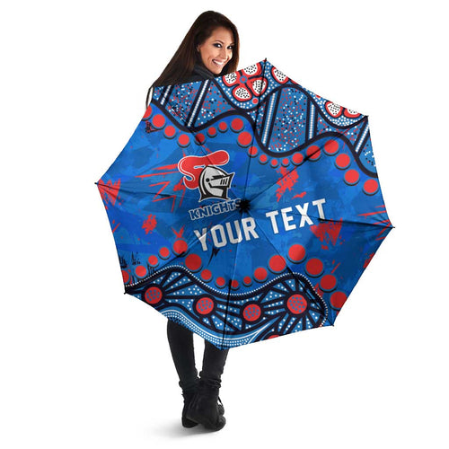 Personalized New Zealand Warriors Umbrella Aboriginal Pattern with Graffiti Style Design