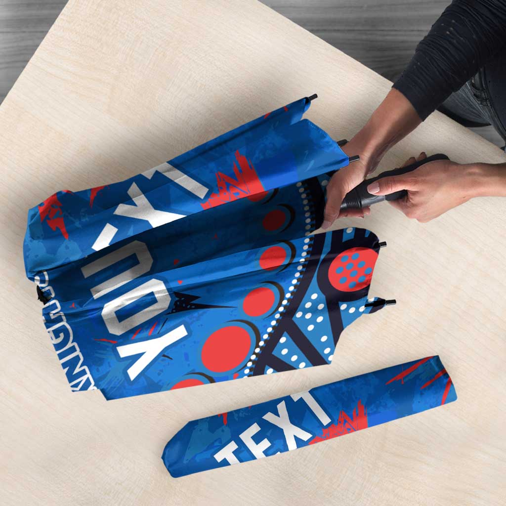 Personalized New Zealand Warriors Umbrella Aboriginal Pattern with Graffiti Style Design