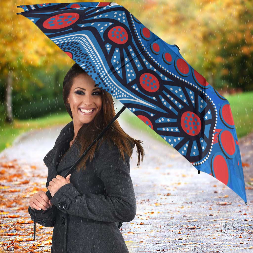 Personalized New Zealand Warriors Umbrella Aboriginal Pattern with Graffiti Style Design