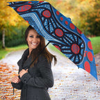 Personalized New Zealand Warriors Umbrella Aboriginal Pattern with Graffiti Style Design