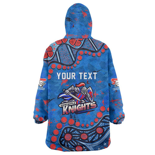 Personalized New Zealand Warriors Wearable Blanket Hoodie Aboriginal Pattern with Graffiti Style Design