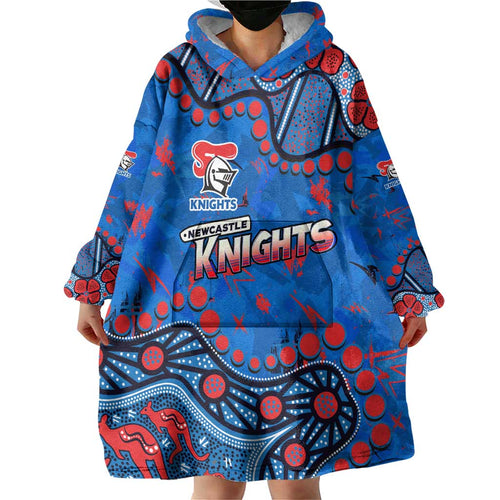 Personalized New Zealand Warriors Wearable Blanket Hoodie Aboriginal Pattern with Graffiti Style Design