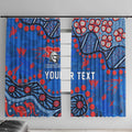 Personalized New Zealand Warriors Window Curtain Aboriginal Pattern with Graffiti Style Design