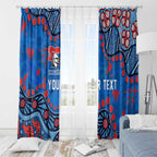 Personalized New Zealand Warriors Window Curtain Aboriginal Pattern with Graffiti Style Design