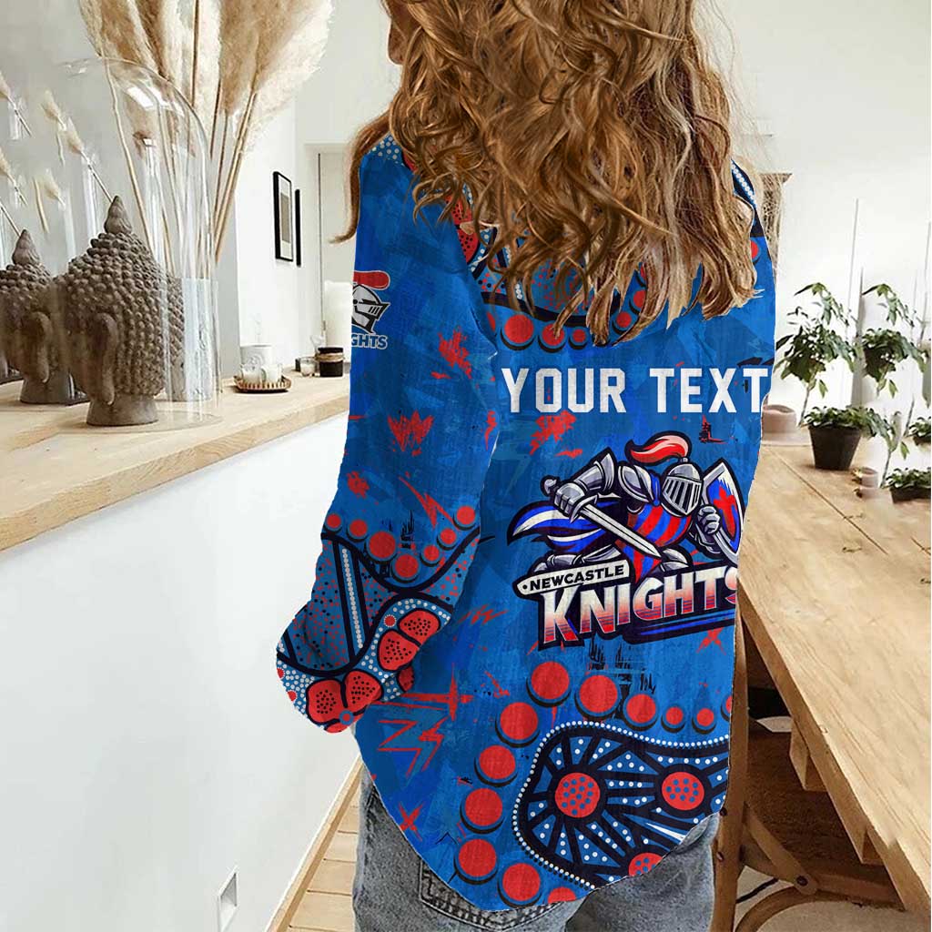 Personalized New Zealand Warriors Women Casual Shirt Aboriginal Pattern with Graffiti Style Design
