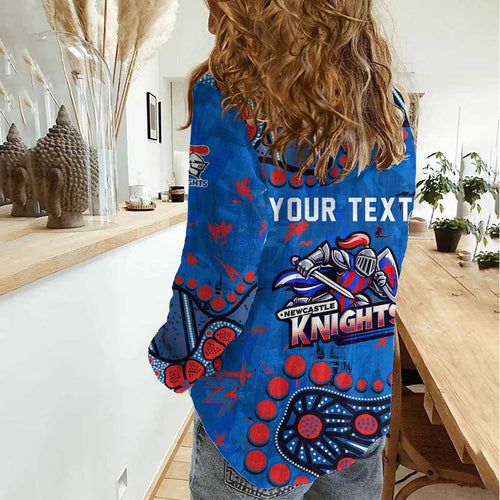 Personalized New Zealand Warriors Women Casual Shirt Aboriginal Pattern with Graffiti Style Design