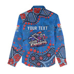 Personalized New Zealand Warriors Women Casual Shirt Aboriginal Pattern with Graffiti Style Design