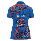 Personalized New Zealand Warriors Women Polo Shirt Aboriginal Pattern with Graffiti Style Design