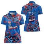 Personalized New Zealand Warriors Women Polo Shirt Aboriginal Pattern with Graffiti Style Design