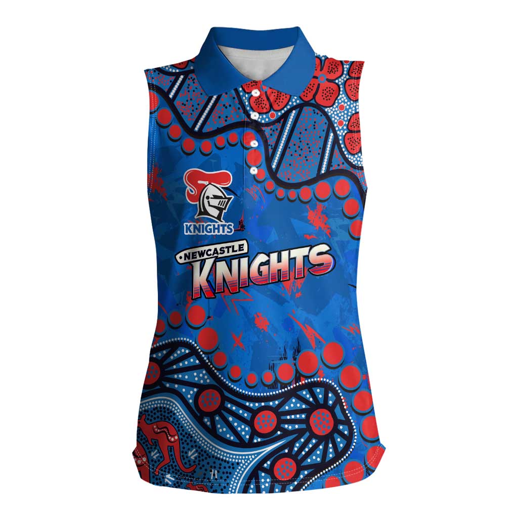 Personalized New Zealand Warriors Women Sleeveless Polo Shirt Aboriginal Pattern with Graffiti Style Design