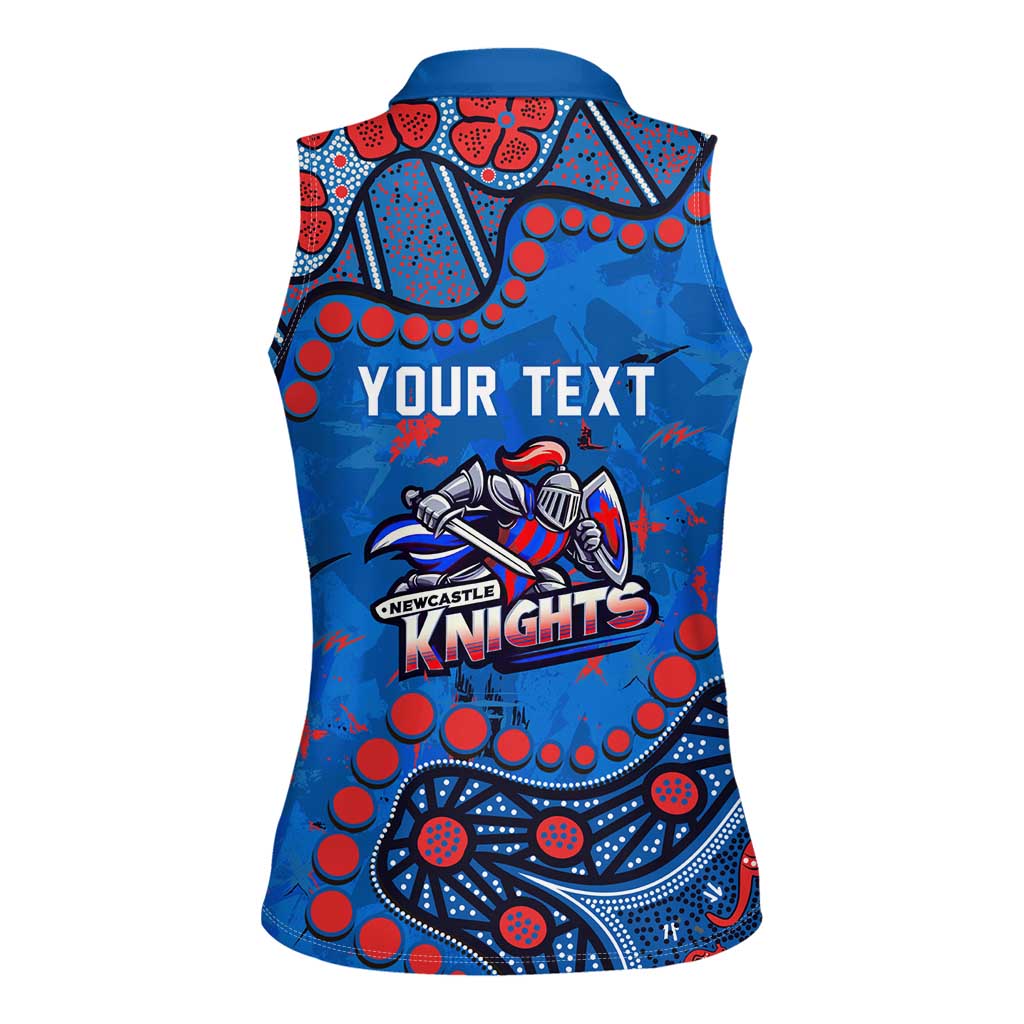 Personalized New Zealand Warriors Women Sleeveless Polo Shirt Aboriginal Pattern with Graffiti Style Design