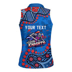 Personalized New Zealand Warriors Women Sleeveless Polo Shirt Aboriginal Pattern with Graffiti Style Design