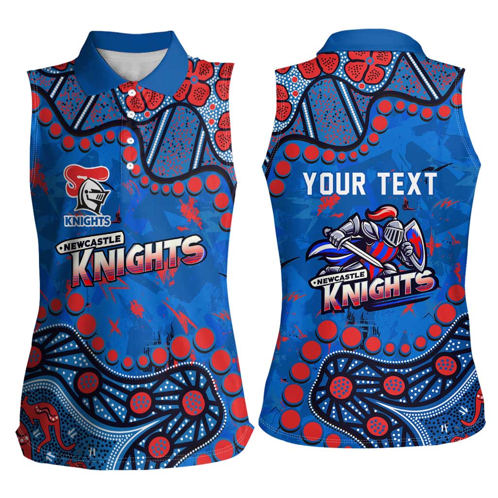 Personalized New Zealand Warriors Women Sleeveless Polo Shirt Aboriginal Pattern with Graffiti Style Design