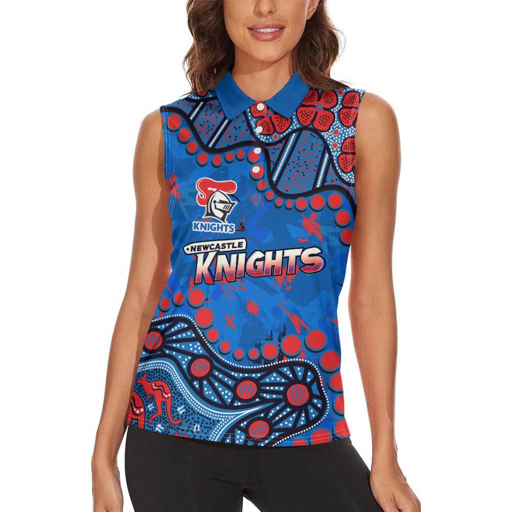 Personalized New Zealand Warriors Women Sleeveless Polo Shirt Aboriginal Pattern with Graffiti Style Design