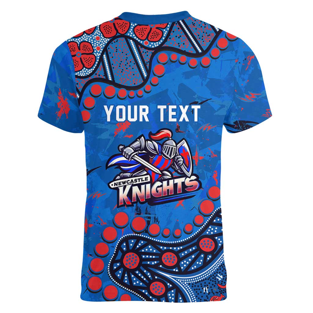 Personalized New Zealand Warriors Women V-Neck T-Shirt Aboriginal Pattern with Graffiti Style Design